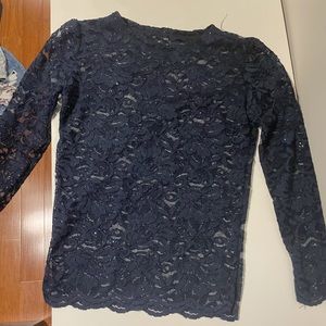 cute mesh long sleeve top